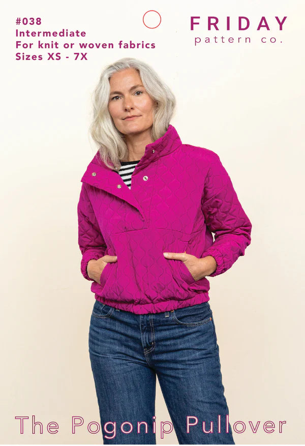 Pogonip Pullover Sewing Pattern | Friday Pattern Company Lapel Neck Sweater