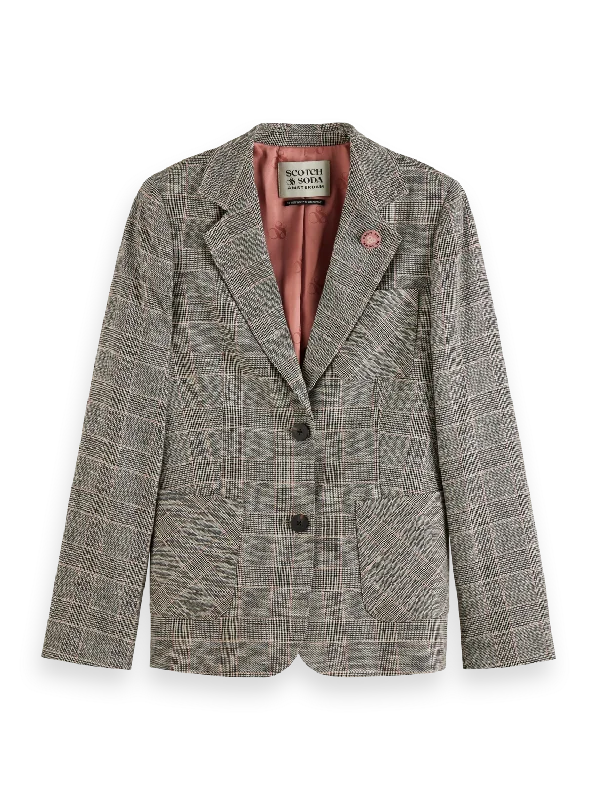 PRINCE OF WALES CHECK BLAZER Women's Handmade Blazer