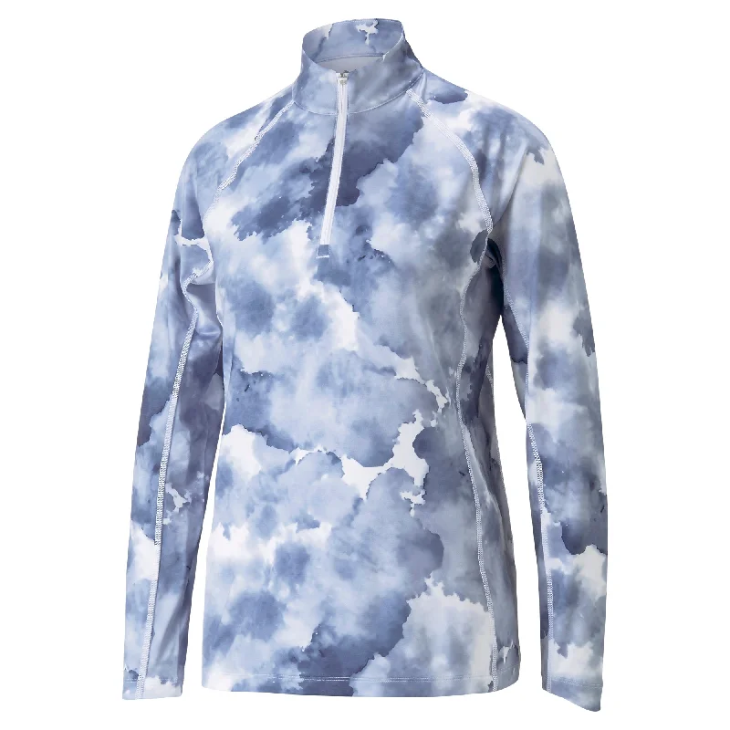 Puma Women's YouV Cloud 1/4 Zip Golf Pullover Spaghetti Sleeve Top