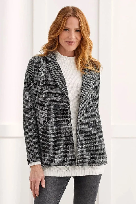 Tribal Houndstooth Blazer Women's Short Blazer