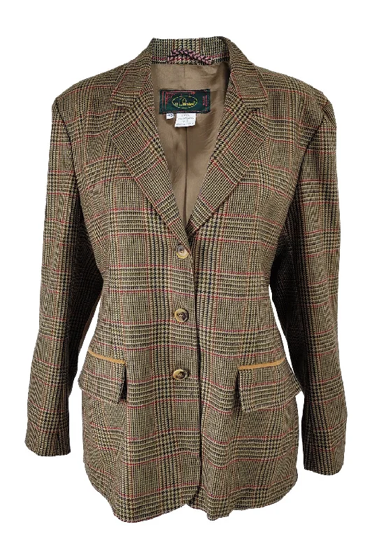 Vintage Italian Womens Pure Wool Suede Trim Blazer, 1980s Women's Custom Suit