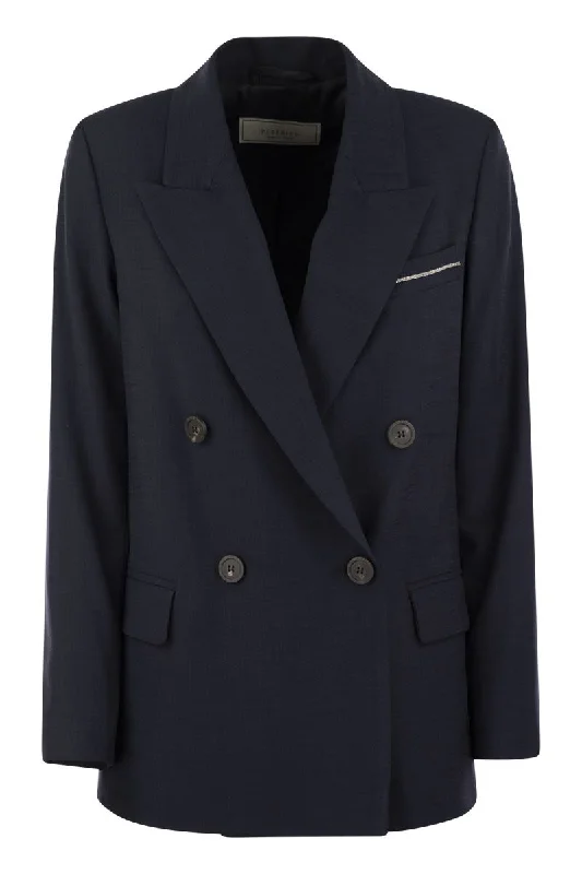 Viscose blend double-breasted blazer Milan Custom Blazer