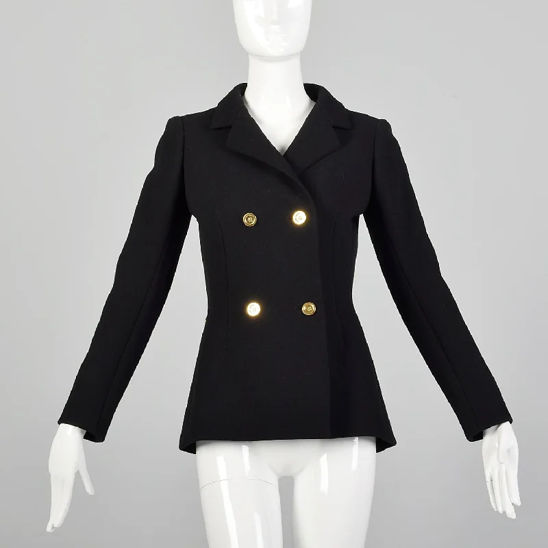 XXS 1960s Black Blazer Style Coat Women's Adventure Blazer