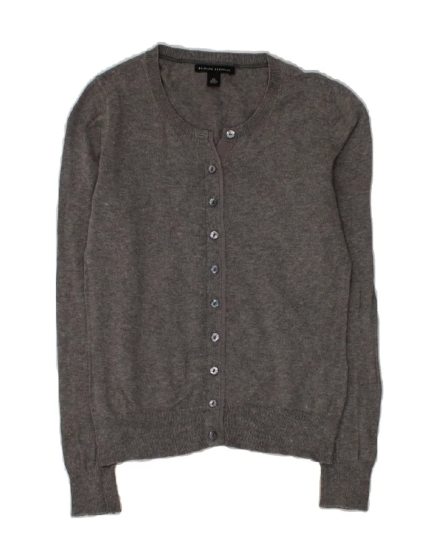 BANANA REPUBLIC Womens Cardigan Sweater UK 4 XS Grey Satin Blend Silk Blend Wool Blend BANANA REPUBLIC Womens Cardigan Sweater UK 4 XS Grey Satin Blend Silk Blend Wool Blend