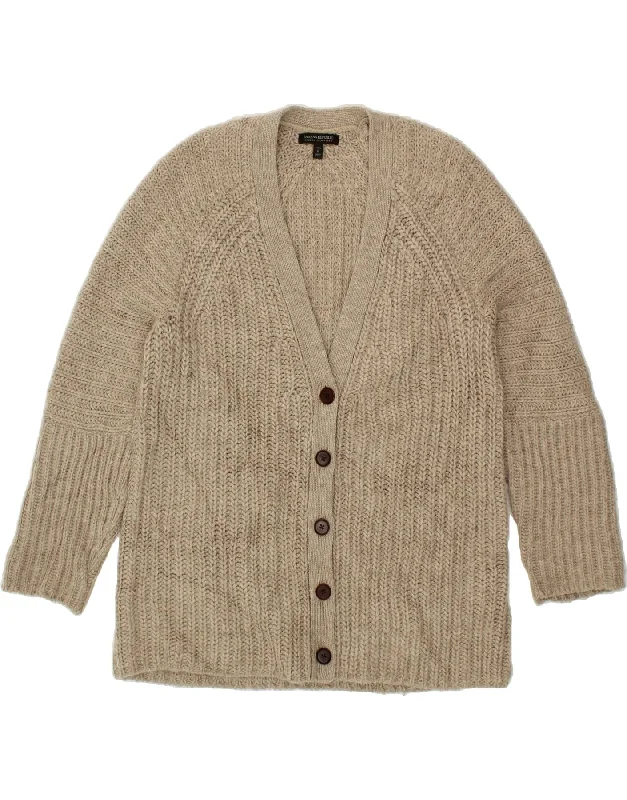 BANANA REPUBLIC Womens Petite Longline Cardigan Sweater UK 10 Small Beige Mesh Cardigan Canvas Denim BANANA REPUBLIC Womens Petite Longline Cardigan Sweater UK 10 Small Beige Mesh Cardigan Canvas Denim