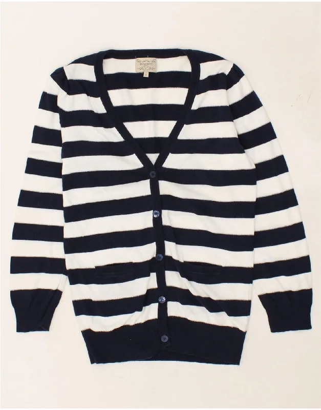 BLARNEY Womens Cardigan Sweater UK 16 Large Navy Blue Striped Cotton Wool Cardigan Cotton Cardigan Cashmere Cardigan BLARNEY Womens Cardigan Sweater UK 16 Large Navy Blue Striped Cotton Wool Cardigan Cotton Cardigan Cashmere Cardigan