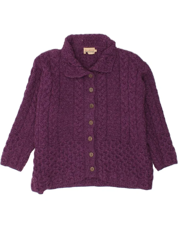 BLARNEY Womens Cardigan Sweater UK 18 XL Purple Merino Wool Modern Contemporary chic BLARNEY Womens Cardigan Sweater UK 18 XL Purple Merino Wool Modern Contemporary chic