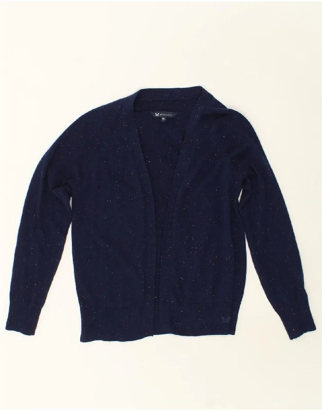CREW CLOTHING Womens Cardigan Sweater UK 10 Small Navy Blue Flecked Cotton Rayon Fabric Velvet Fabric Corduroy Fabric CREW CLOTHING Womens Cardigan Sweater UK 10 Small Navy Blue Flecked Cotton Rayon Fabric Velvet Fabric Corduroy Fabric