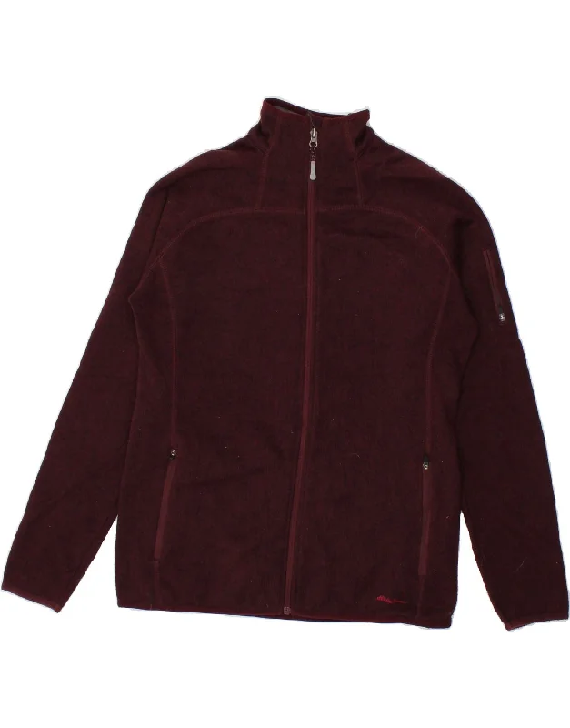 EDDIE BAUER Womens Cardigan Sweater UK 16 Large Burgundy Polyester Sports Stretchy Elastic Breathable EDDIE BAUER Womens Cardigan Sweater UK 16 Large Burgundy Polyester Sports Stretchy Elastic Breathable