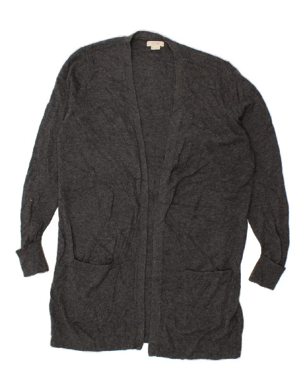 FAT FACE Womens Cardigan Sweater UK 14 Large Grey Wool Spandex Rayon Corduroy