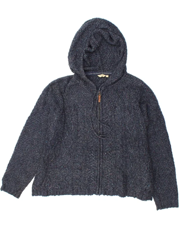 FAT FACE Womens Oversized Hooded Cardigan Sweater UK 18 XL Blue Flecked Lace Blend Ribbed Blend Corduroy Blend FAT FACE Womens Oversized Hooded Cardigan Sweater UK 18 XL Blue Flecked Lace Blend Ribbed Blend Corduroy Blend