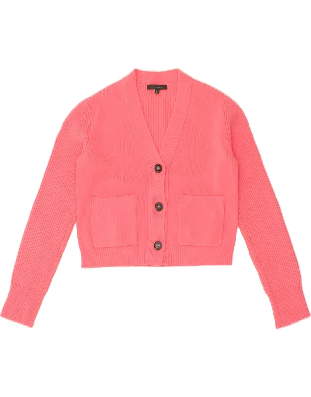 FRENCH CONNECTION Womens Crop Cardigan Sweater UK 10 Small Pink Acrylic Satin Fabric Silk Fabric Chiffon Fabric FRENCH CONNECTION Womens Crop Cardigan Sweater UK 10 Small Pink Acrylic Satin Fabric Silk Fabric Chiffon Fabric