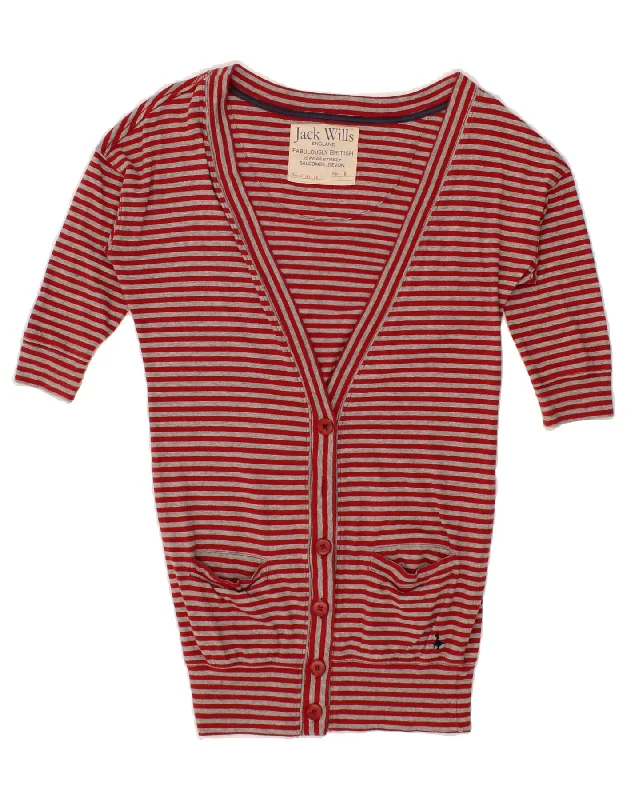 JACK WILLS Womens Longline Short Sleeve Cardigan Sweater UK 8 Small Red Rayon Fabric Velvet Fabric Corduroy Fabric JACK WILLS Womens Longline Short Sleeve Cardigan Sweater UK 8 Small Red Rayon Fabric Velvet Fabric Corduroy Fabric