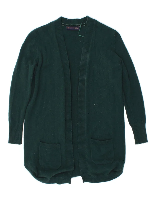 M & S Womens Longline Cardigan Sweater UK 12 Medium Green Cashmere Hooded Cardigan Collared Cardigan Shawl Collar M & S Womens Longline Cardigan Sweater UK 12 Medium Green Cashmere Hooded Cardigan Collared Cardigan Shawl Collar