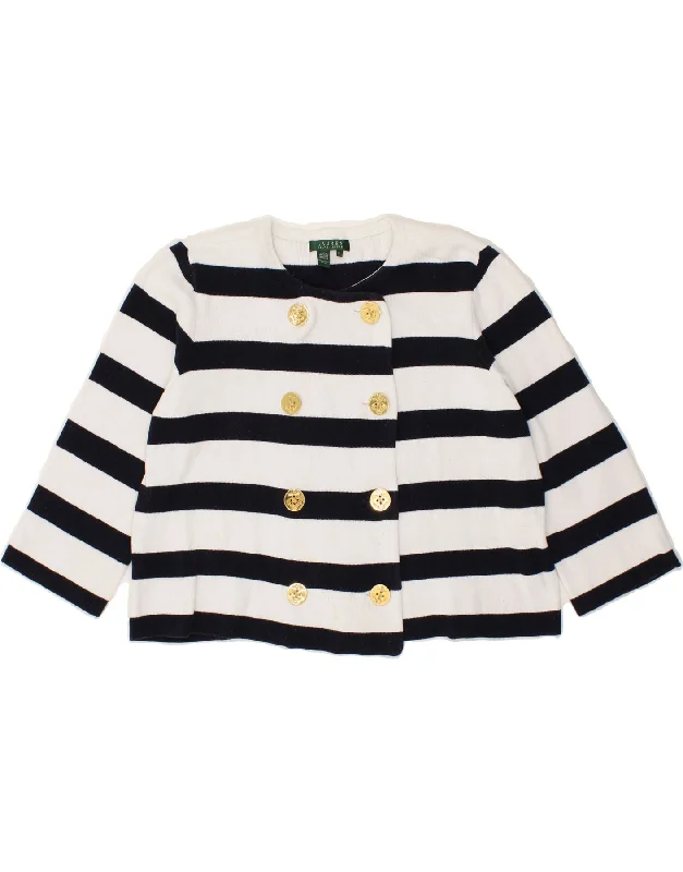 RALPH LAUREN Womens Crop 3/4 Sleeve Cardigan Sweater UK 18 XL White Hooded Cardigan Collared Cardigan Shawl Collar RALPH LAUREN Womens Crop 3/4 Sleeve Cardigan Sweater UK 18 XL White Hooded Cardigan Collared Cardigan Shawl Collar