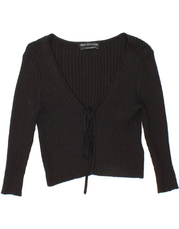 URBAN OUTFITTERS Womens Crop Cardigan Sweater UK 8 Small Black Asymmetrical,ymmetric Pencil Cardigan URBAN OUTFITTERS Womens Crop Cardigan Sweater UK 8 Small Black Asymmetrical,ymmetric Pencil Cardigan