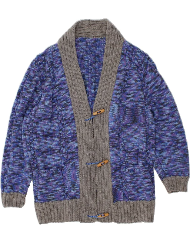 VINTAGE Womens Cardigan Sweater UK 16 Large Blue Flecked Nylon Fabric Polyester Fabric Spandex Fabric VINTAGE Womens Cardigan Sweater UK 16 Large Blue Flecked Nylon Fabric Polyester Fabric Spandex Fabric