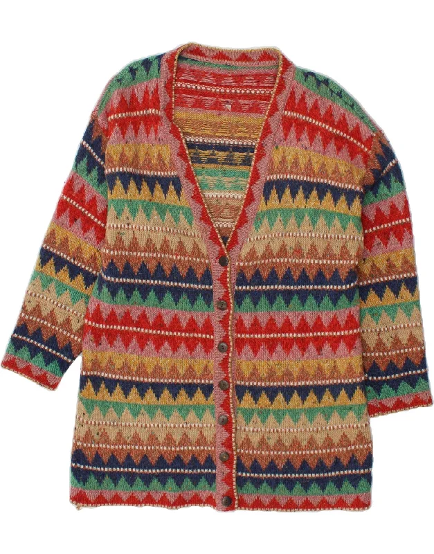 VINTAGE Womens Cardigan Sweater UK 16 Large Multicoloured Argyle/Diamond Polka Dot Checkered Tartan VINTAGE Womens Cardigan Sweater UK 16 Large Multicoloured Argyle/Diamond Polka Dot Checkered Tartan