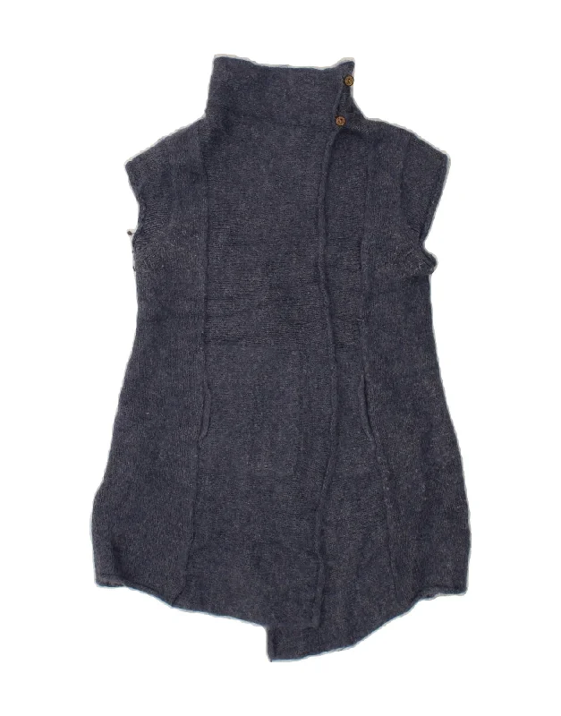 WHITE STUFF Womens Sleeveless Cardigan Sweater UK 16 Large Navy Blue Wool Boxy Cardigan Fitted Cardigan A-Line WHITE STUFF Womens Sleeveless Cardigan Sweater UK 16 Large Navy Blue Wool Boxy Cardigan Fitted Cardigan A-Line