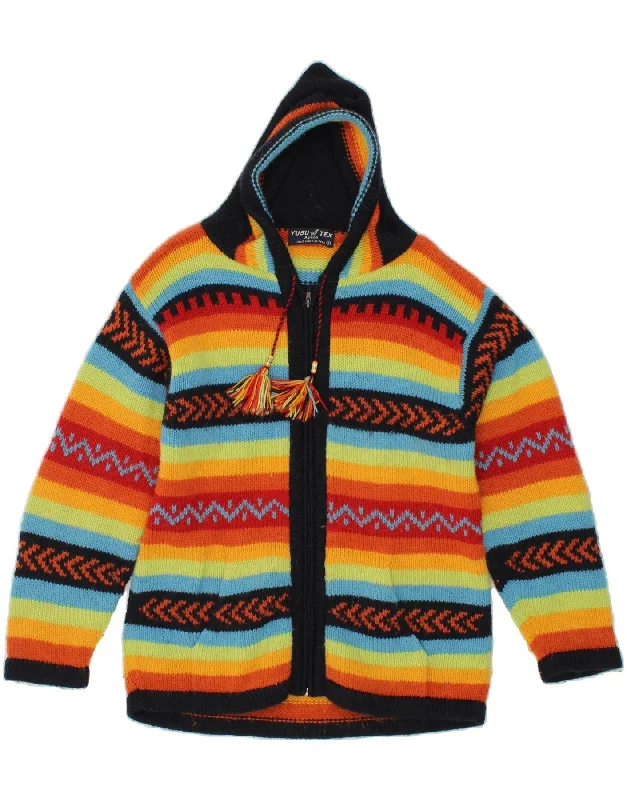 YUSU TEX Womens Hooded Cardigan Sweater UK 10 Small Multicoloured Striped Striped Floral Plaid YUSU TEX Womens Hooded Cardigan Sweater UK 10 Small Multicoloured Striped Striped Floral Plaid